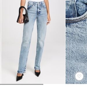 Good American Light Blue Straight Leg Jeans